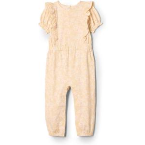 imageAmazon Essentials x Sofia Grainge Toddlers and Baby Girls Ruffle RomperLight Yellow Delicate Floral