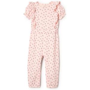 imageAmazon Essentials x Sofia Grainge Toddlers and Baby Girls Ruffle RomperPale Pink Small Ladybugs