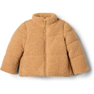 imageAmazon Essentials x Sofia Grainge Unisex Toddlers and Babies Teddy Puffer JacketCamel