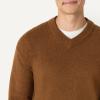 imageAmazon Essentials Demis Pick Mens RegularFit Cotton Blend VNeck SweaterCaramel Heather