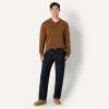 imageAmazon Essentials Demis Pick Mens RegularFit Cotton Blend VNeck SweaterCaramel Heather