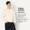 imageAmazon Essentials Demis Pick Mens RegularFit Cotton Blend VNeck SweaterOatmeal Heather
