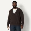 imageAmazon Essentials Demis Pick Mens RelaxedFit Cotton Blend CardiganChocolate Heather