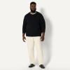imageAmazon Essentials Demis Pick Mens RelaxedFit Cotton Blend Textured Crewneck Pullover SweaterBlack