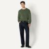imageAmazon Essentials Demis Pick Mens RelaxedFit Cotton Blend Textured Crewneck Pullover SweaterDark Olive
