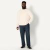 imageAmazon Essentials Demis Pick Mens RelaxedFit Cotton Blend Textured Crewneck Pullover SweaterOatmeal Heather