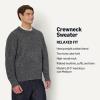 imageAmazon Essentials Demis Pick Mens RelaxedFit Faux Mohair Crewneck Pullover SweaterCharcoal Heather