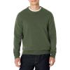 imageAmazon Essentials Demis Pick Mens RelaxedFit Cotton Blend Textured Crewneck Pullover SweaterDark Olive