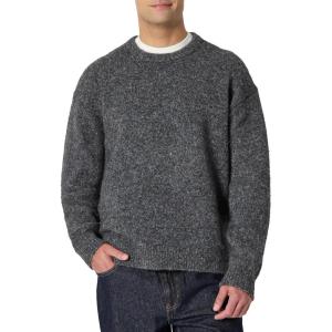 imageAmazon Essentials Demis Pick Mens RelaxedFit Faux Mohair Crewneck Pullover SweaterCharcoal Heather