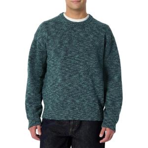 imageAmazon Essentials Demis Pick Mens RelaxedFit MultiColor Heavyweight Crewneck Pullover SweaterDark Teal Green Marl