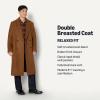 imageAmazon Essentials Demis Pick Mens RelaxedFit Double Breasted Wool Blend Longline TopcoatCaramel Heather