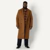 imageAmazon Essentials Demis Pick Mens RelaxedFit Double Breasted Wool Blend Longline TopcoatCaramel Heather