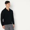 imageAmazon Essentials Mens Long Sleeve Regular Fit Knit Polo SweaterBlack