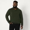 imageAmazon Essentials Mens Long Sleeve Regular Fit Knit Polo SweaterDark Olive
