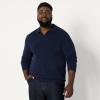 imageAmazon Essentials Mens Long Sleeve Regular Fit Knit Polo SweaterNavy