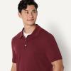 imageAmazon Essentials Mens Regular Fit Interlock Polo ShirtRich Burgundy