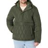 imageAmazon Essentials Mens Anorak Hooded QuarterZip Puffer CoatDark Olive