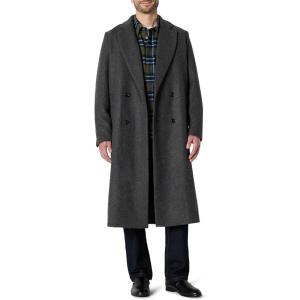 imageAmazon Essentials Demis Pick Mens RelaxedFit Double Breasted Wool Blend Longline TopcoatCharcoal Heather