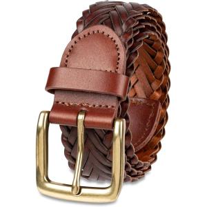 imageAmazon Essentials Mens Fully Adjustable Braided BeltBrown