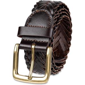 imageAmazon Essentials Mens Fully Adjustable Braided BeltDark Brown