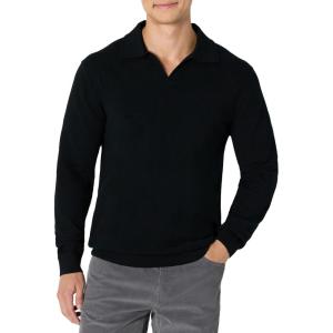 imageAmazon Essentials Mens Long Sleeve Regular Fit Knit Polo SweaterBlack