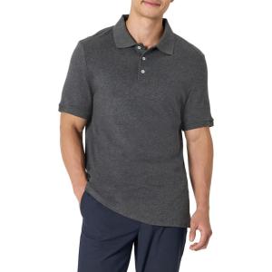 imageAmazon Essentials Mens Regular Fit Interlock Polo ShirtCharcoal Heather