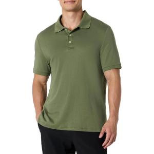 imageAmazon Essentials Mens Regular Fit Interlock Polo ShirtDark Olive