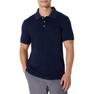 imageAmazon Essentials Mens Slim Fit Interlock Polo ShirtNavy
