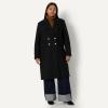 imageAmazon Essentials Demis Pick Womens RegularFit Double Breasted WoolBlend Longline CoatBlack