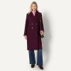 imageAmazon Essentials Demis Pick Womens RegularFit Double Breasted WoolBlend Longline CoatBurgundy