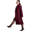 imageAmazon Essentials Demis Pick Womens RegularFit Double Breasted WoolBlend Longline CoatBurgundy