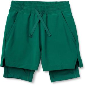 imageAmazon Essentials Boys Active Performance Stretch Woven Athletic Training Shorts with LinerDark Green