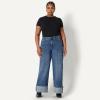 imageAmazon Essentials Demis Pick Womens HighRise Wide Leg Cuffed JeanMedium Blue Vintage