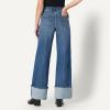 imageAmazon Essentials Demis Pick Womens HighRise Wide Leg Cuffed JeanMedium Blue Vintage