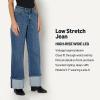 imageAmazon Essentials Demis Pick Womens HighRise Wide Leg Cuffed JeanMedium Blue Vintage