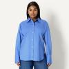 imageAmazon Essentials Demis Pick Womens OversizedFit Cotton Stretch Poplin ButtonDown Dress ShirtBlue