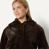 imageAmazon Essentials Demis Pick Womens OversizedFit Cropped Faux Fur Jacket with CollarDark Brown