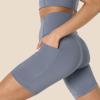 imageAmazon Essentials Womens Active FormFlex Buttery Soft High Waist Yoga Biker ShortsSlate Grey