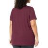 imageAmazon Essentials Womens Active Quick Dry Tech Stretch ShortSleeve VNeck TShirt Available in Plus Size Pack of 2BlackBurgundy Space Dye
