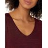 imageAmazon Essentials Womens Active Quick Dry Tech Stretch ShortSleeve VNeck TShirt Available in Plus Size Pack of 2BlackBurgundy Space Dye