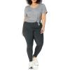 imageAmazon Essentials Womens Active Quick Dry Tech Stretch ShortSleeve VNeck TShirt Available in Plus Size Pack of 2BlackDark Grey Space Dye