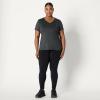 imageAmazon Essentials Womens Active Quick Dry Tech Stretch ShortSleeve VNeck TShirt Available in Plus Size Pack of 2BlackHeather Graphite
