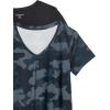 imageAmazon Essentials Womens Active Quick Dry Tech Stretch ShortSleeve VNeck TShirt Available in Plus Size Pack of 2BlackNavy Camo