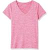 imageAmazon Essentials Womens Active Quick Dry Tech Stretch ShortSleeve VNeck TShirt Available in Plus Size Pack of 2Charcoal Heather Space DyeRaspberry Red Space Dye