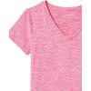 imageAmazon Essentials Womens Active Quick Dry Tech Stretch ShortSleeve VNeck TShirt Available in Plus Size Pack of 2Charcoal Heather Space DyeRaspberry Red Space Dye