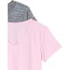 imageAmazon Essentials Womens Active Quick Dry Tech Stretch ShortSleeve VNeck TShirt Available in Plus Size Pack of 2Grey Space DyeLight Pink