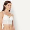imageAmazon Essentials Womens Stretch All Over Lace Longline Bustier CorsetWhite