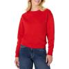 imageAmazon Essentials x Sofia Grainge Womens Boxy Drop Shoulder Crewneck SweatshirtRed