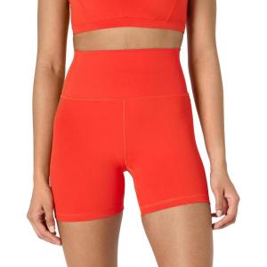 imageAmazon Essentials Womens Active FormFlex Buttery Soft High Waist Yoga Biker ShortsBright Red