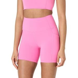 imageAmazon Essentials Womens Active FormFlex Buttery Soft High Waist Yoga Biker ShortsFlamingo Pink